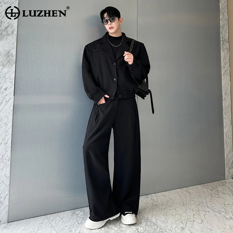 LUZHEN Spring Blazer Neck Casu - Street Fashion Jacket 评论和价格