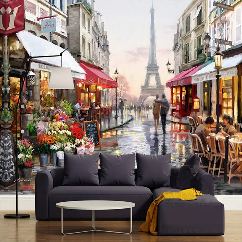 European Style Street Oil Pain - Street Fashion Wallpaper 评论和价格