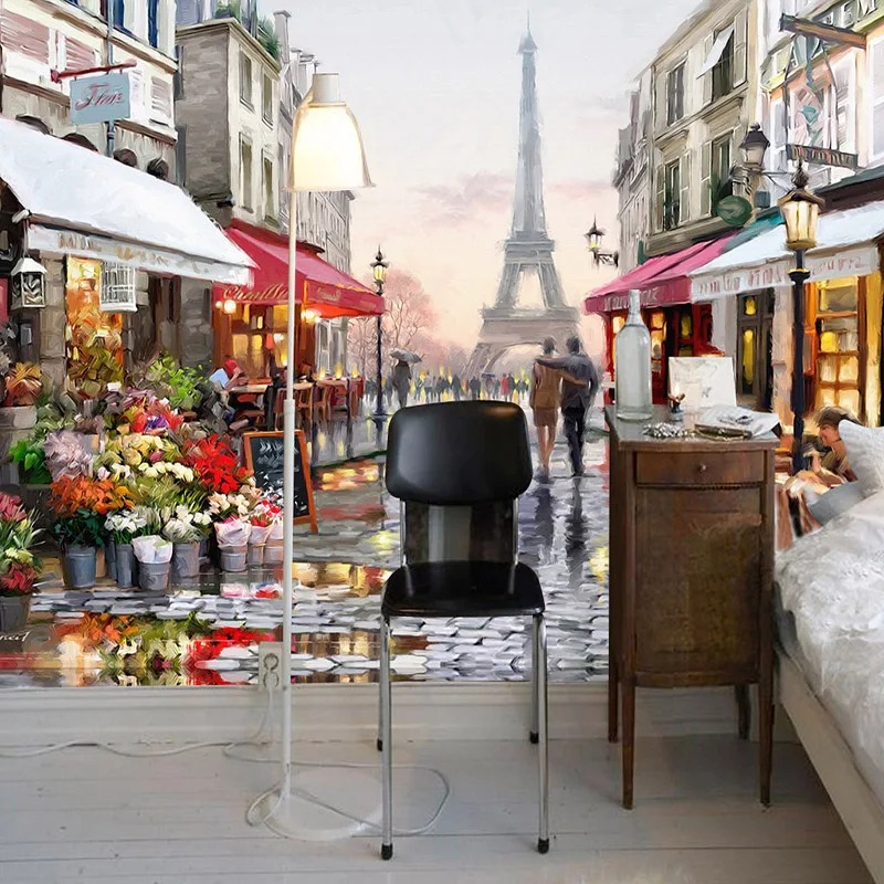 European Style Street Oil Pain - Street Fashion Wallpaper 评论和价格