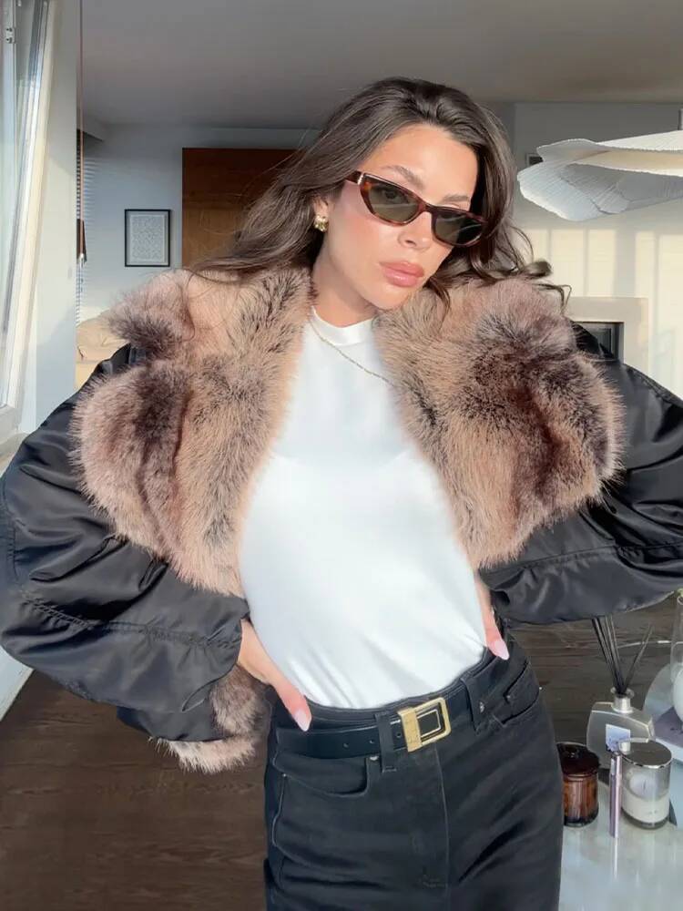 Women Fashion Faux Fur Collare - Street Fashion Taiwan 评论和价格