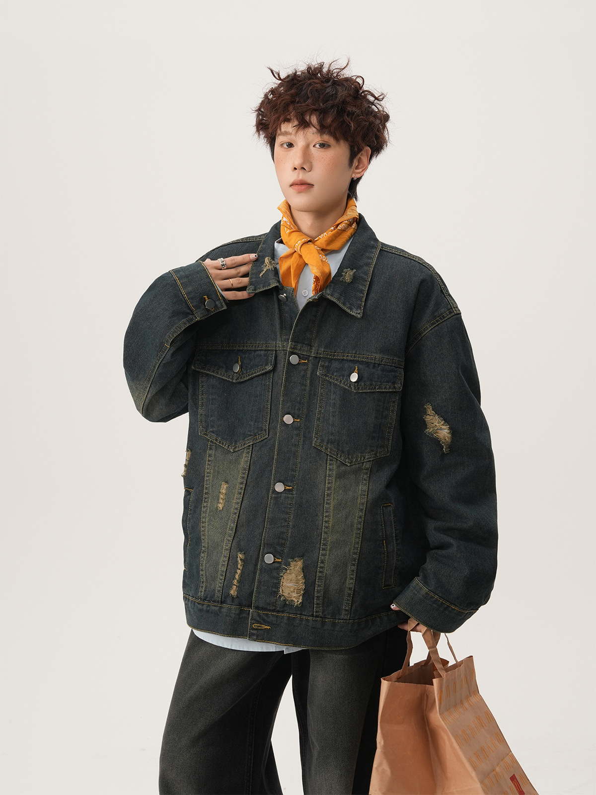 American High Street Ripped De - Street Fashion Jacket 评论和价格
