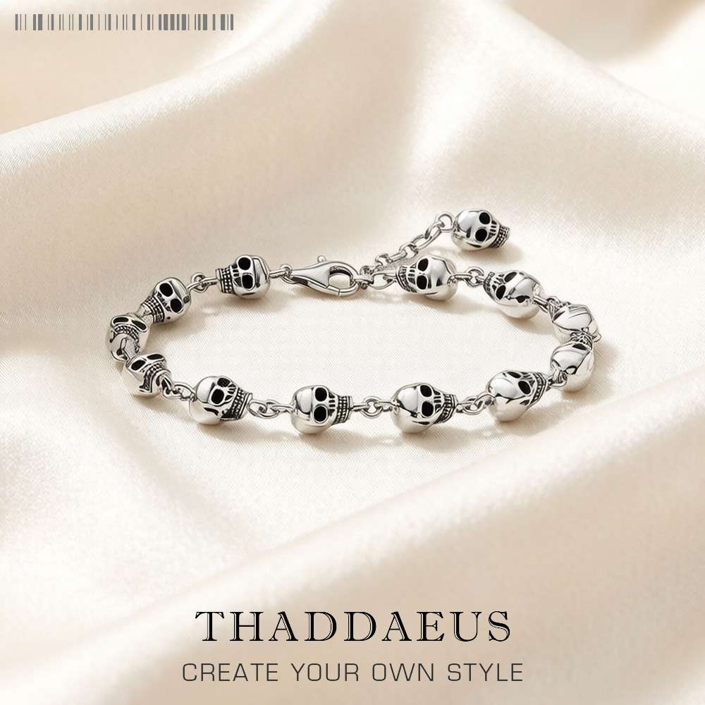 Skulls Link Chain Bracelets Pu - Street Fashion Europe 评论和价格