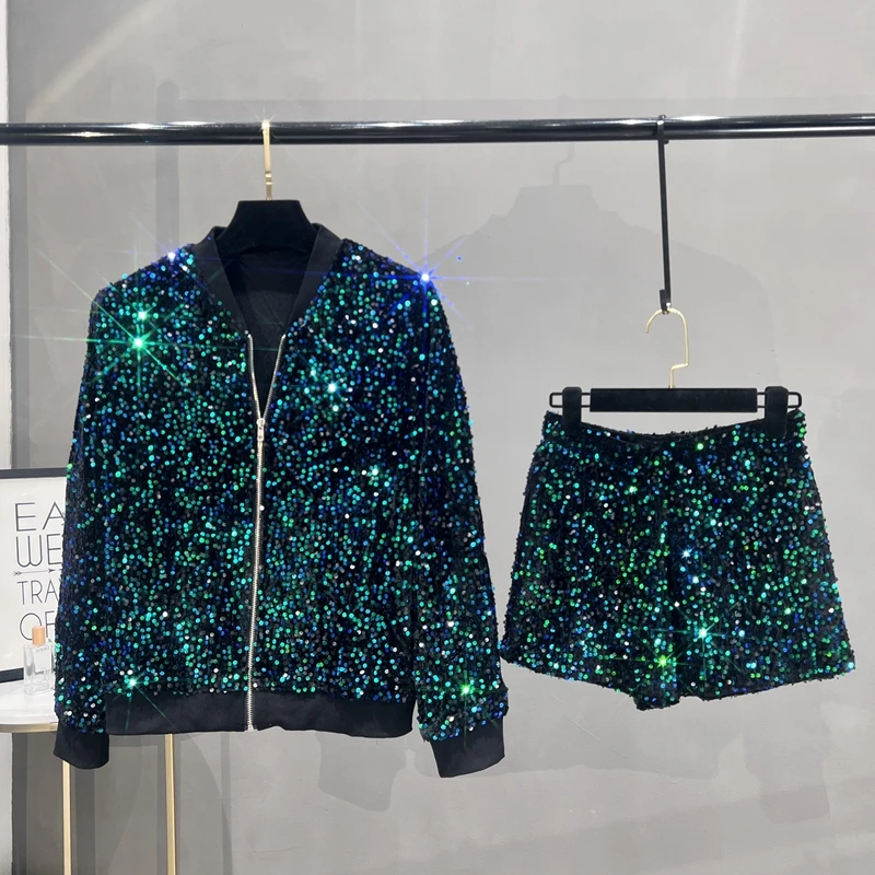 Premium Sequined Coat Women's  - Street Fashion Jacket 评论和价格