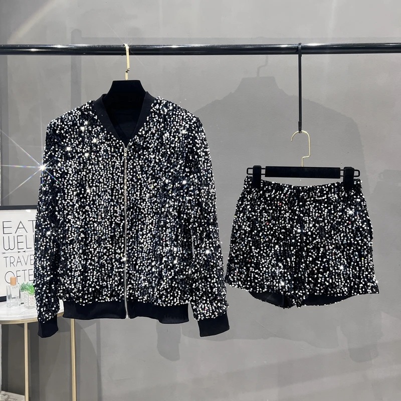 Premium Sequined Coat Women's  - Street Fashion Jacket 评论和价格