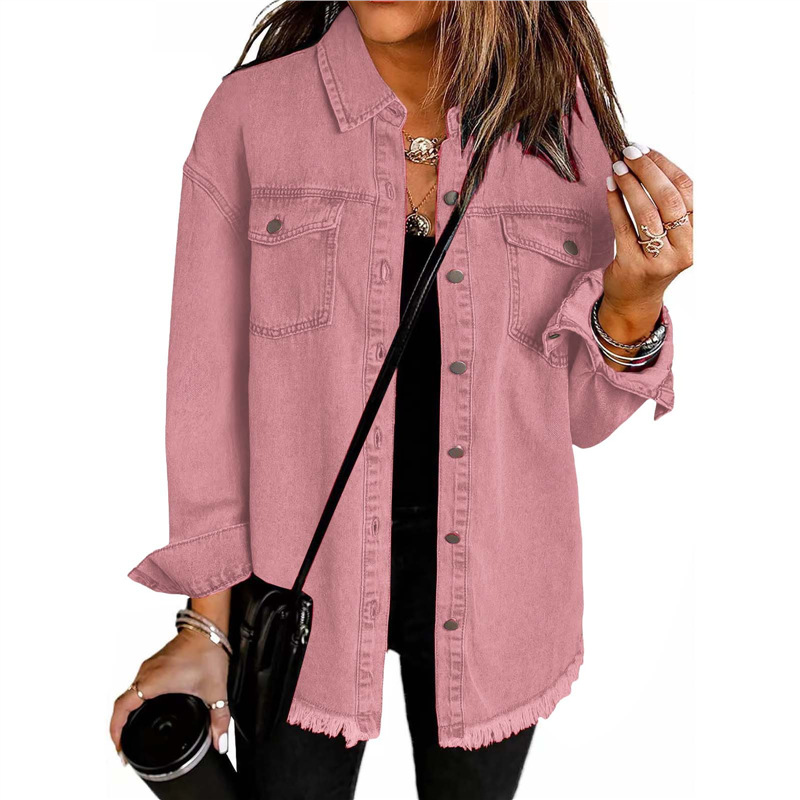 Women's Washed Denim Shirt Jac - Street Fashion Europe 评论和价格